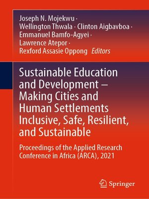 cover image of Sustainable Education and Development – Making Cities and Human Settlements Inclusive, Safe, Resilient, and Sustainable